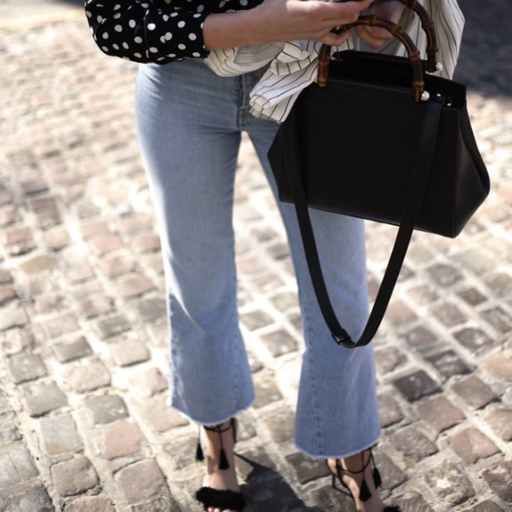 HP 🌼 Like New Maje Light Wash Fray Denim Jeans
